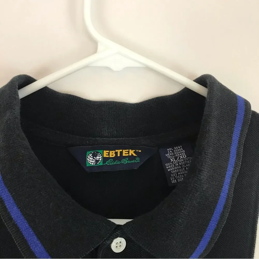 Vintage Eddie Bauer EBTEK Color Block Golf Polo Men's Size XL